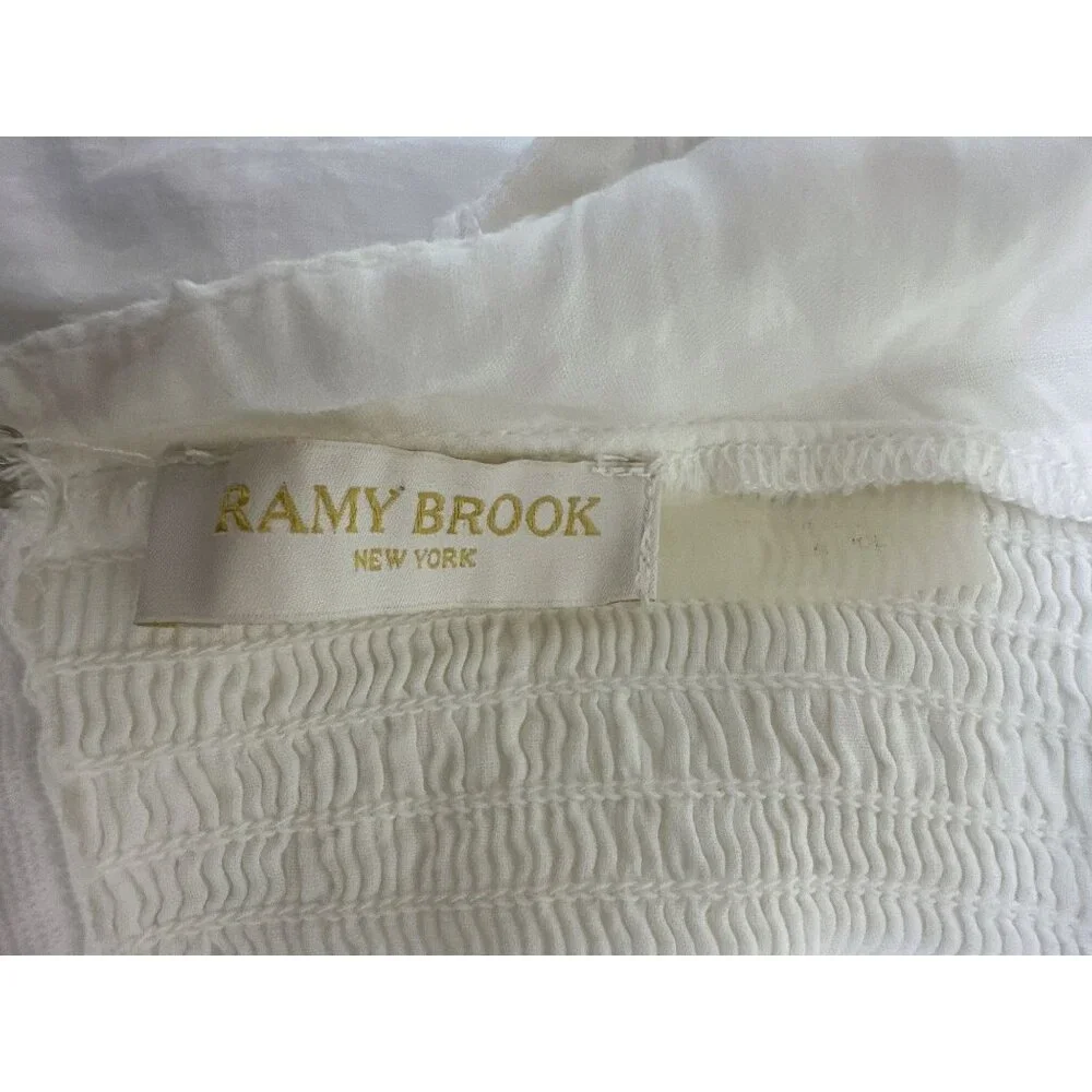 Ramy Brook White Maxi Dress w/Pleated Bodice Size S - Picture 8 of 10